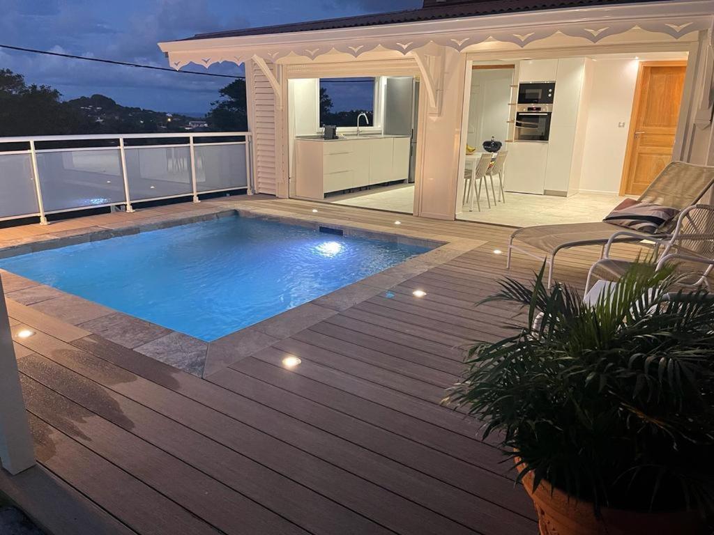 Les Appart Villa Sunbay Caraibes Avec Piscine Privative Vue Mer Et Montagne Le François Buitenkant foto